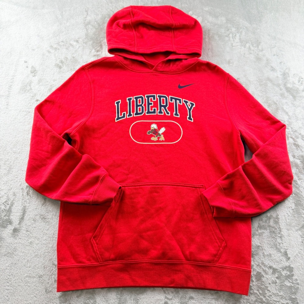 Nike Kids Size XL Red Liberty Pullover Club Fleece Hoodie B31048